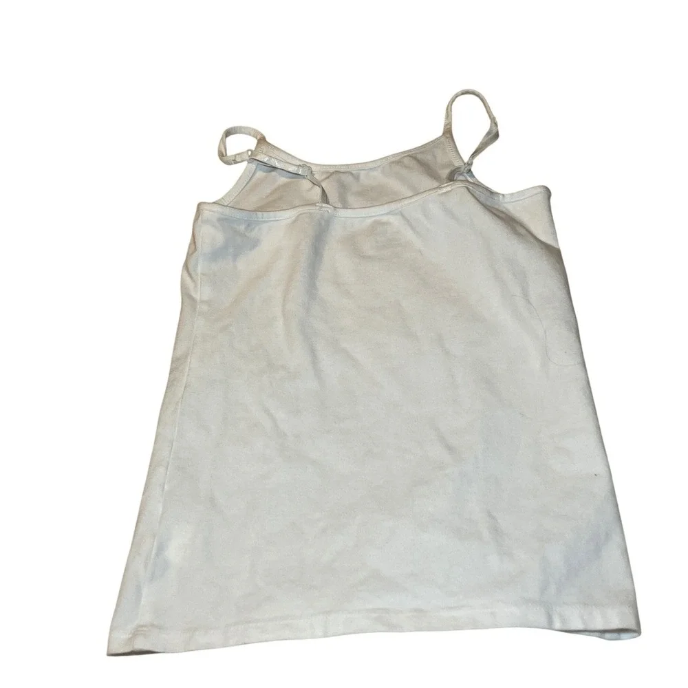 The Children's Place Girls Size 7/8 2 Pack Camisole Tank Tops White Gray